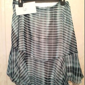 Black Grey  Green and White Skirt